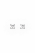 1.5 Carat White Gold Round Pedal Studs