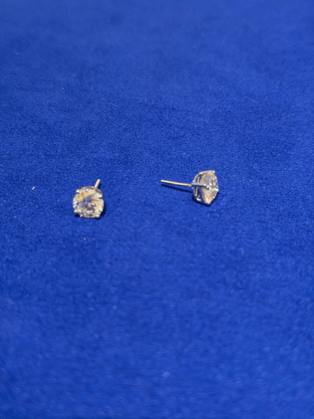 Round 3 Carat White Gold Studs