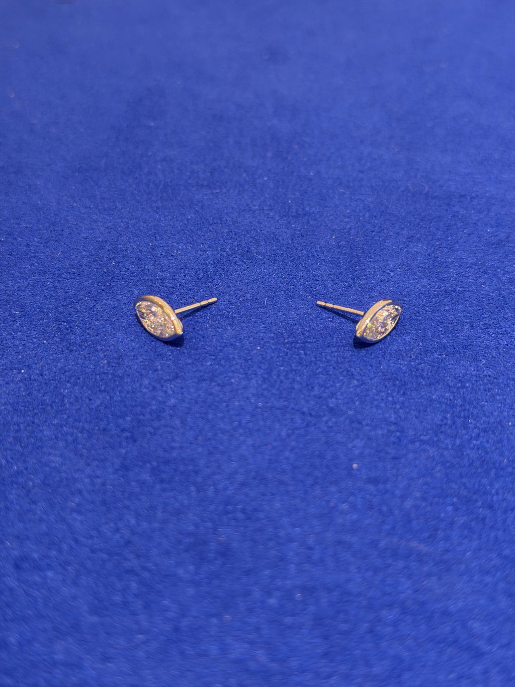 Tear Bezel 2 Carat White Gold Studs