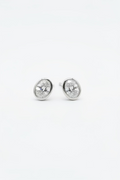 Oval Bezel 2 Carat White Gold Studs