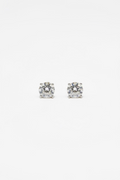 Round 2 Carat White Gold Studs