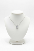 Emerald Halo 1.5 White Gold Necklace