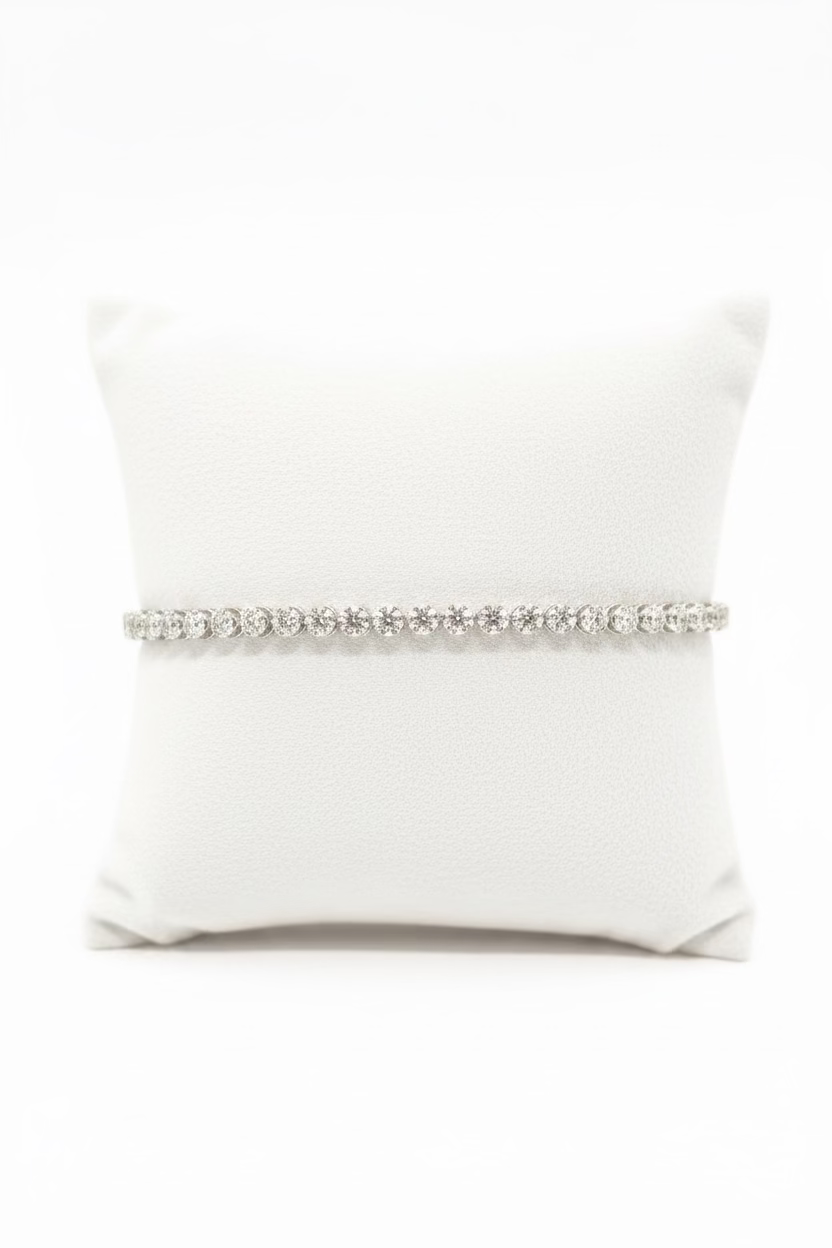 3 Carat Silver Ladies Bracelets