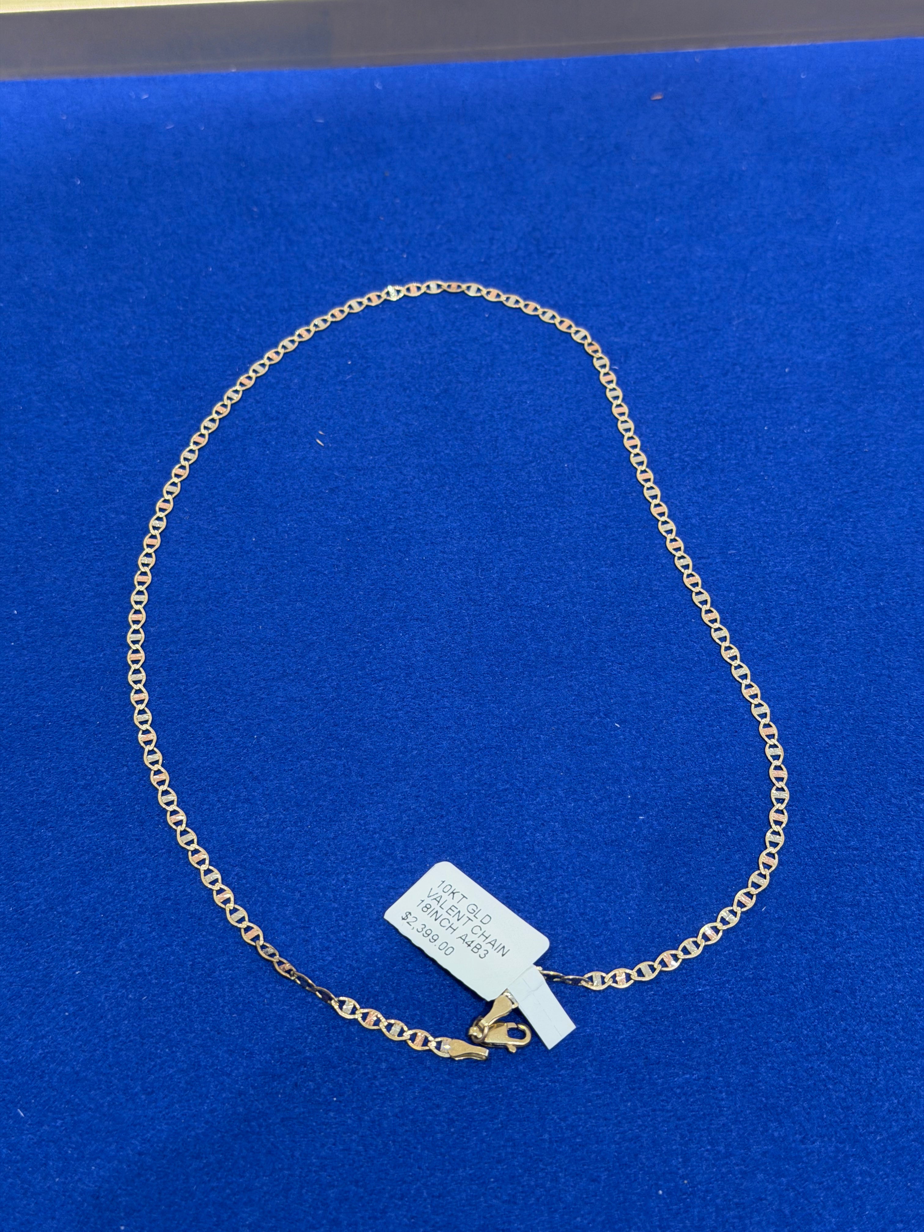 10K 18” Valentino Yellow Gold Chain