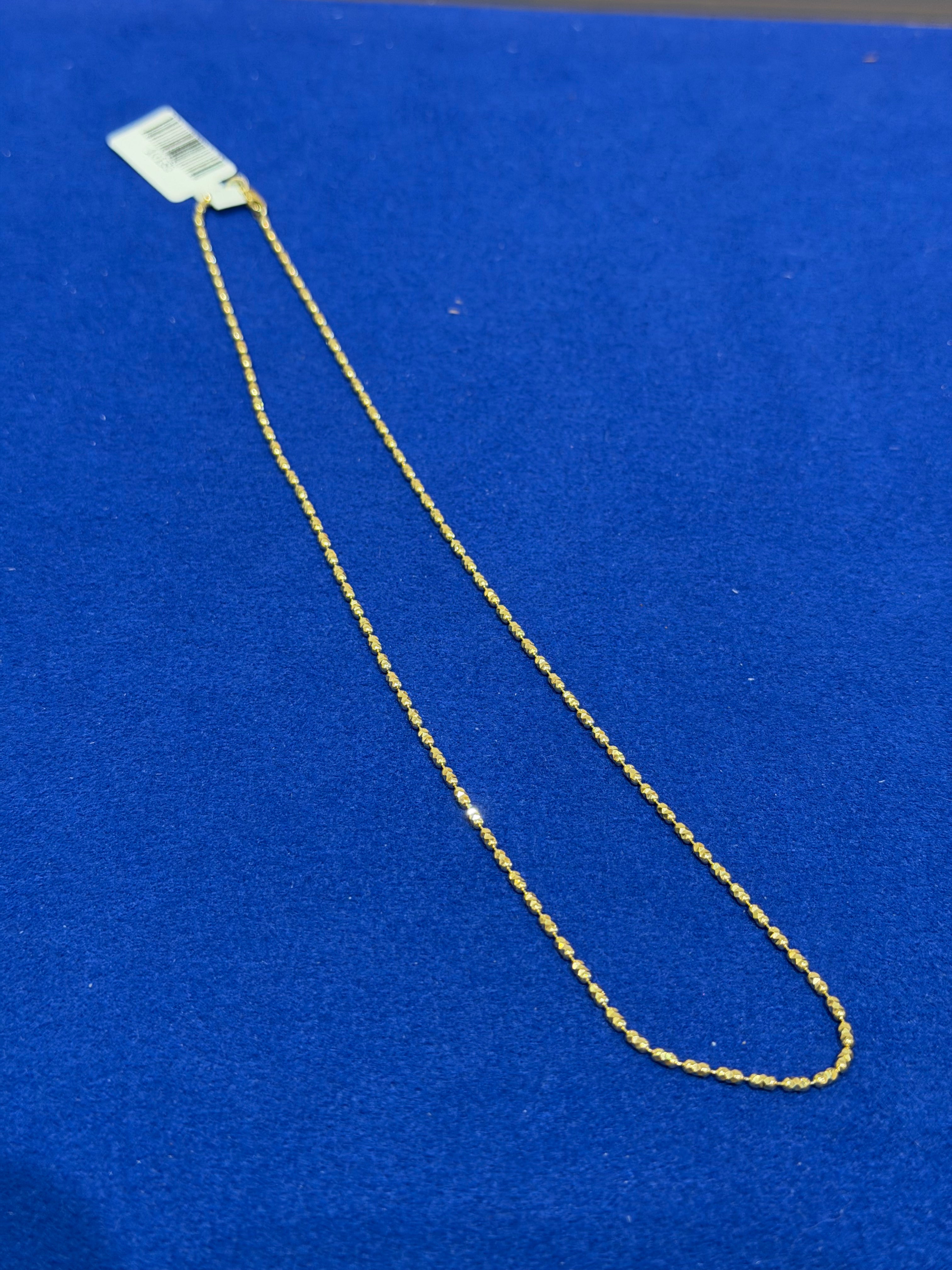 10K 18” Beed Yellow Gold Chain