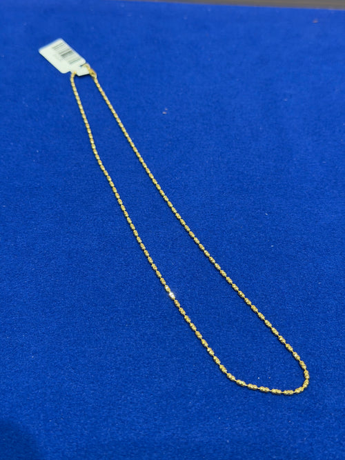 10K 18” Beed Yellow Gold Chain