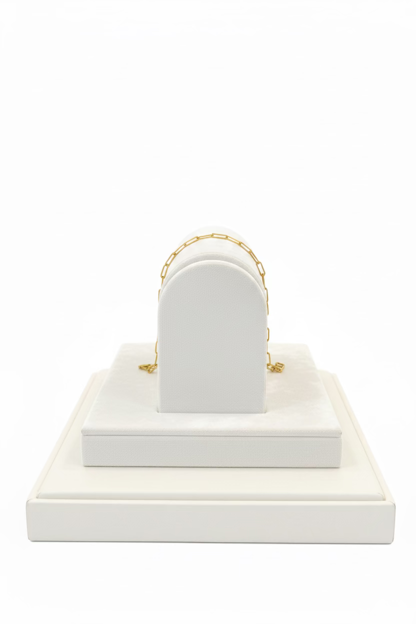 10K Paper Clip Yellow Gold Bracelet