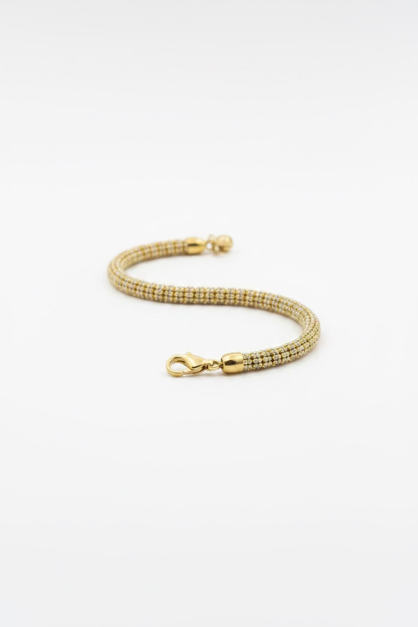 10K Ice Yellow Gold Bracelet