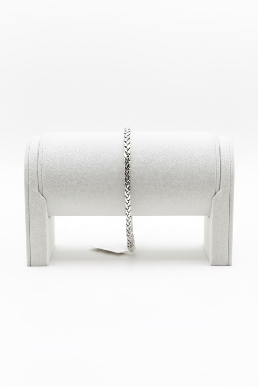 10K Franco White Gold Bracelet