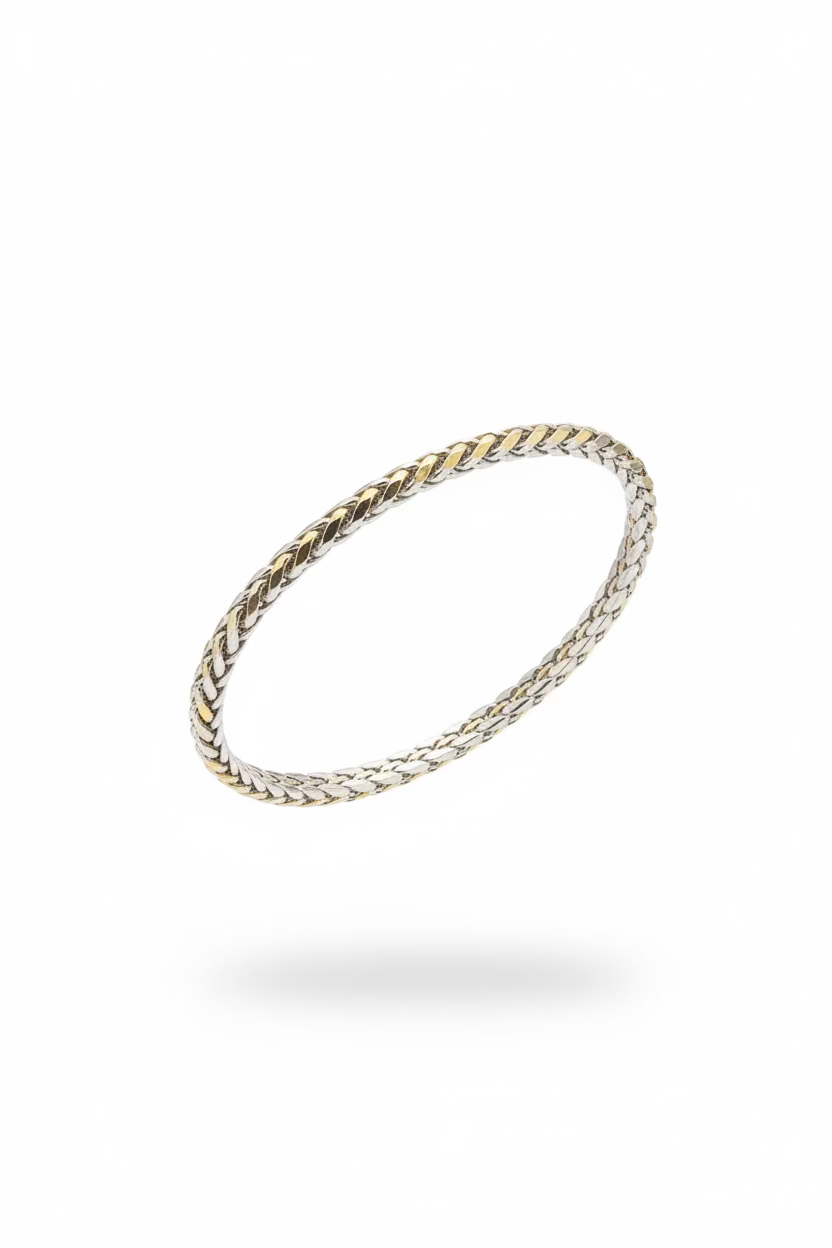 10K Franco White Gold Bracelet