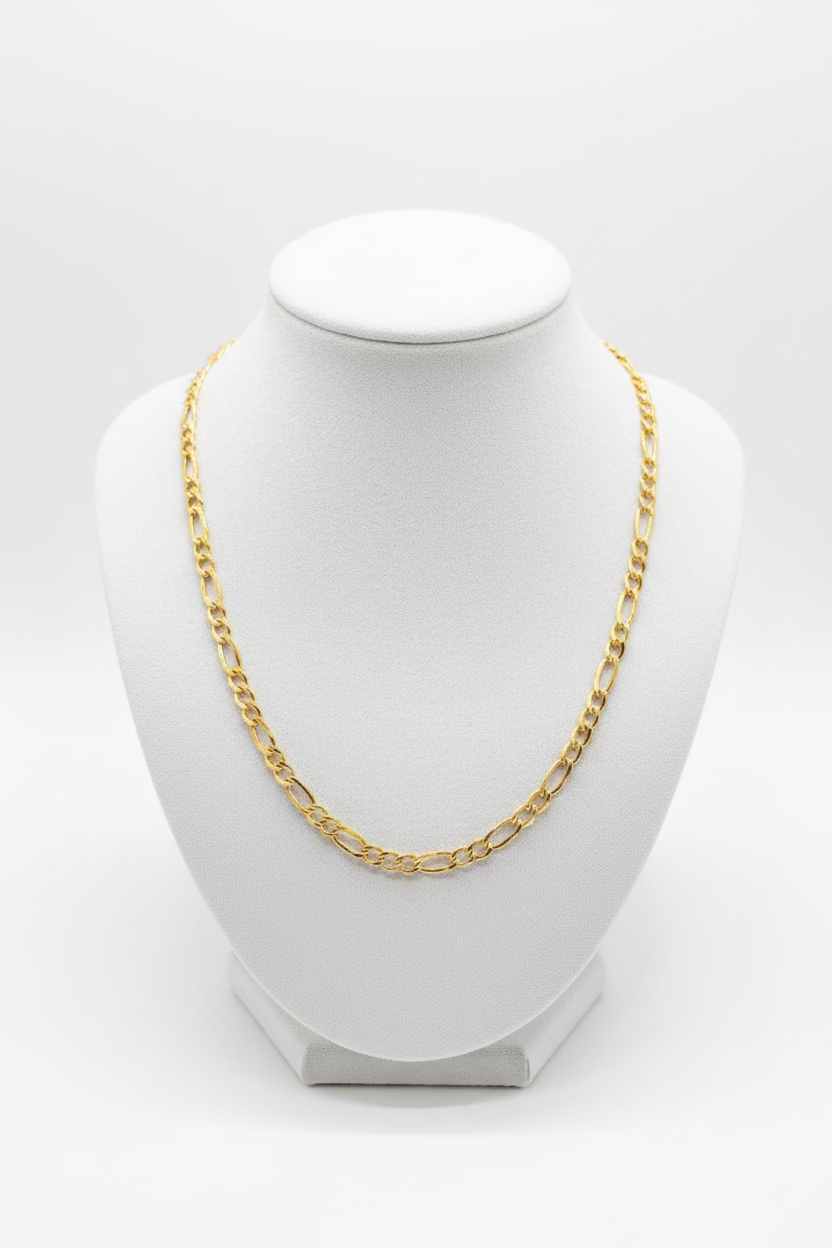 10K 20” Figaro Yellow Gold Chain