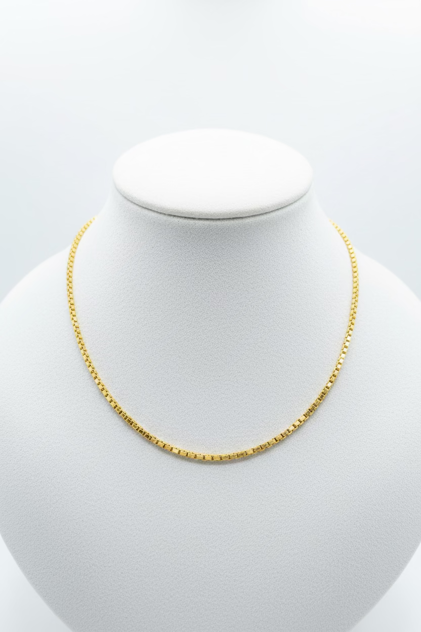 10K 18” Bullet Yellow Gold Chain