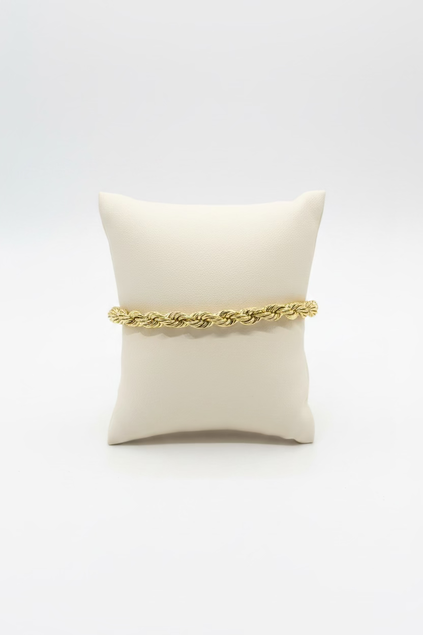 10K Rope Yellow Gold Bracelet
