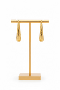 10K Yellow Gold Fanned Hoops