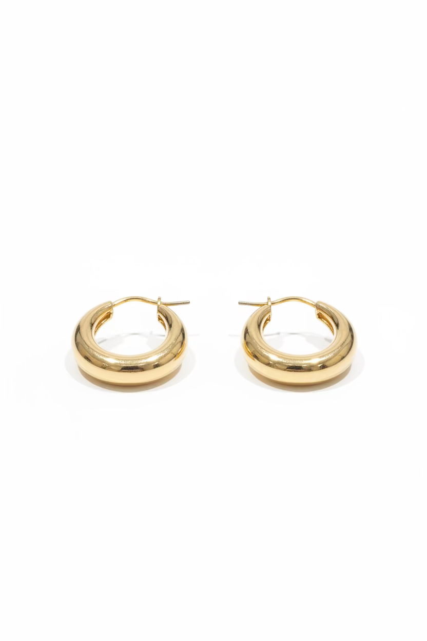 14K Yellow Gold Hoops