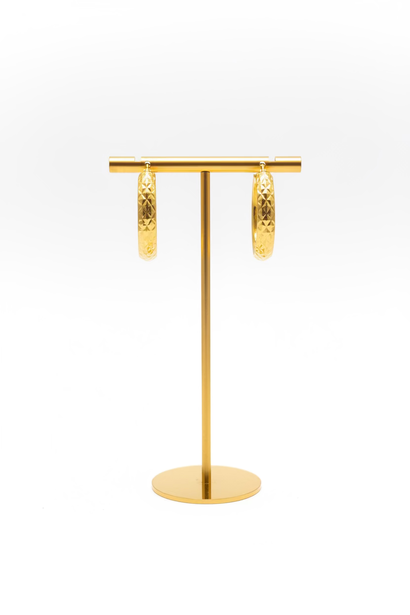 10K Yellow Gold Oval Hoops