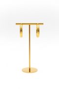 10K Yellow Gold Oval Hoops