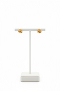 14K Yellow Gold Heart Earrings
