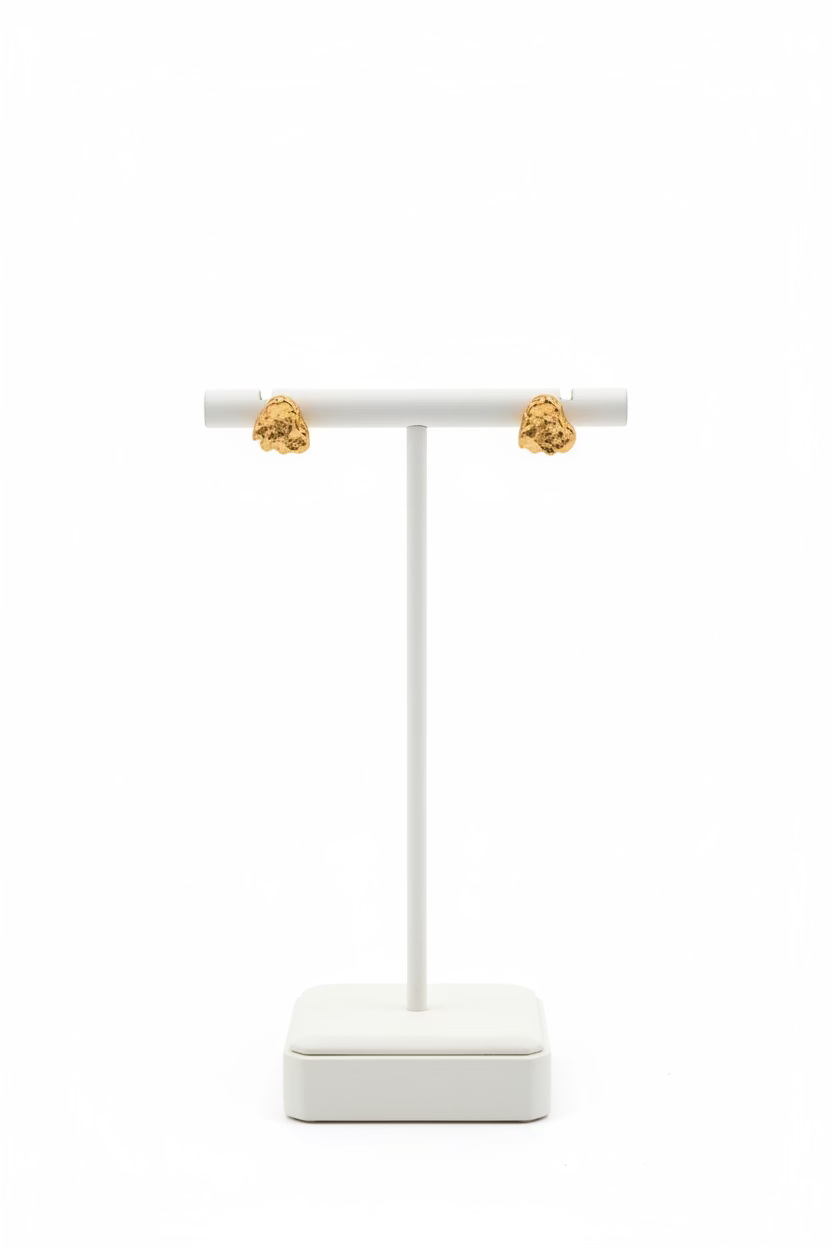 14K Yellow Gold Heart Earrings