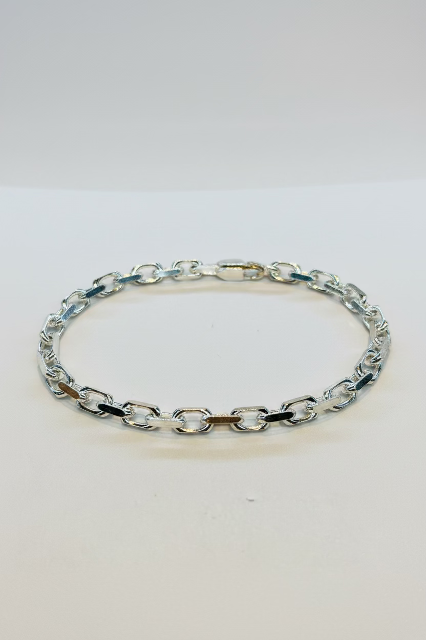 Silver Paper Clip Men’s Bracelet