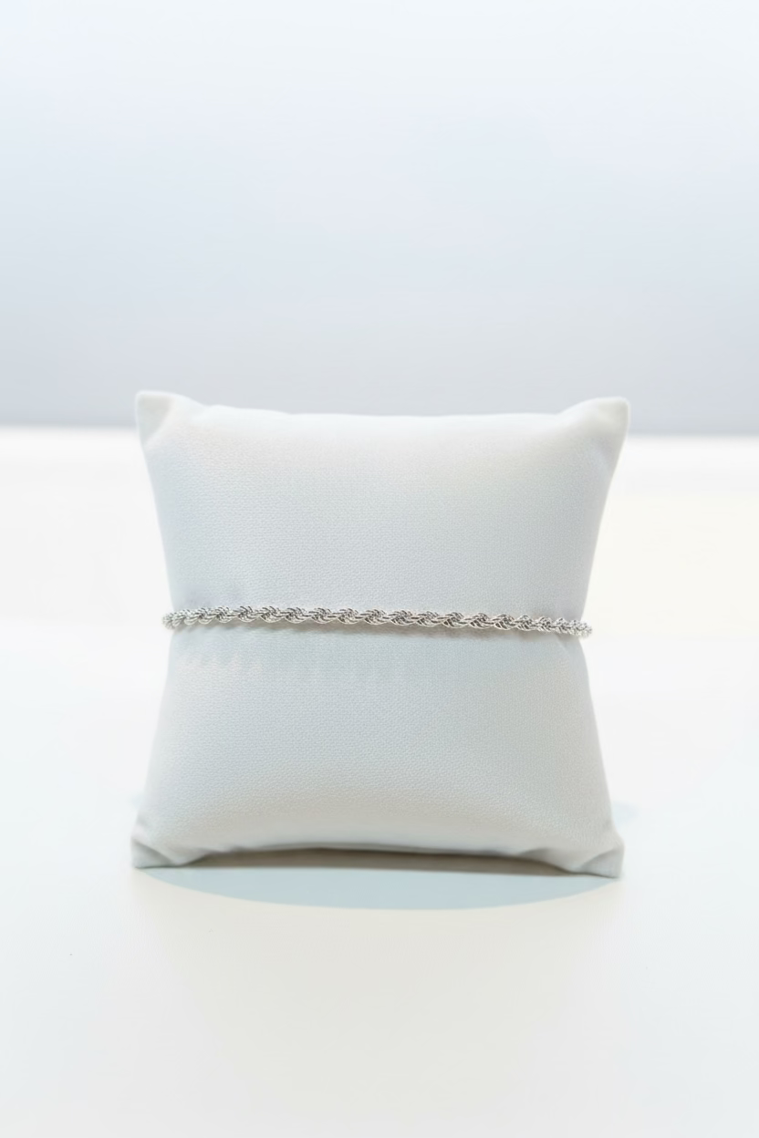 Silver Rope Men’s Bracelet