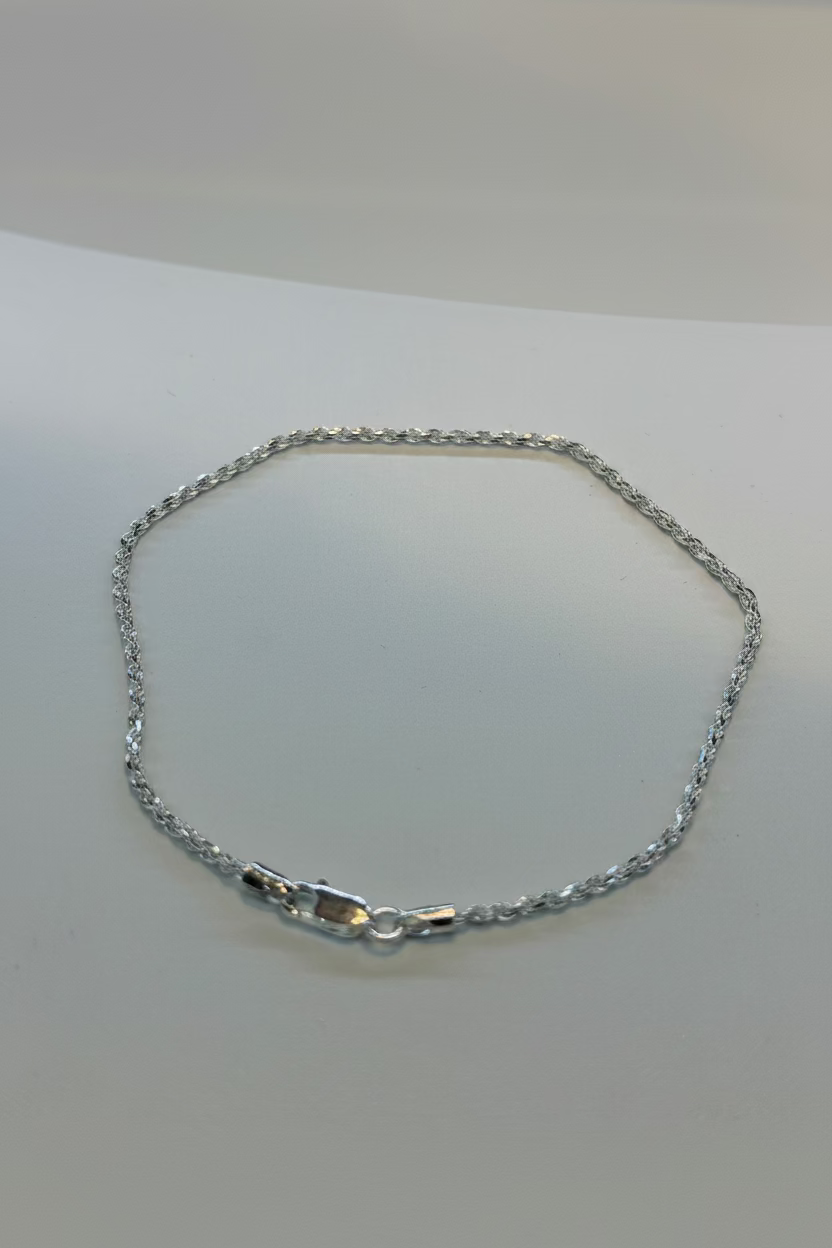 Silver Rope Men’s Bracelet